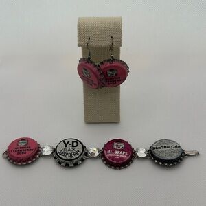 Vintage Soda Cap Jewelry Set